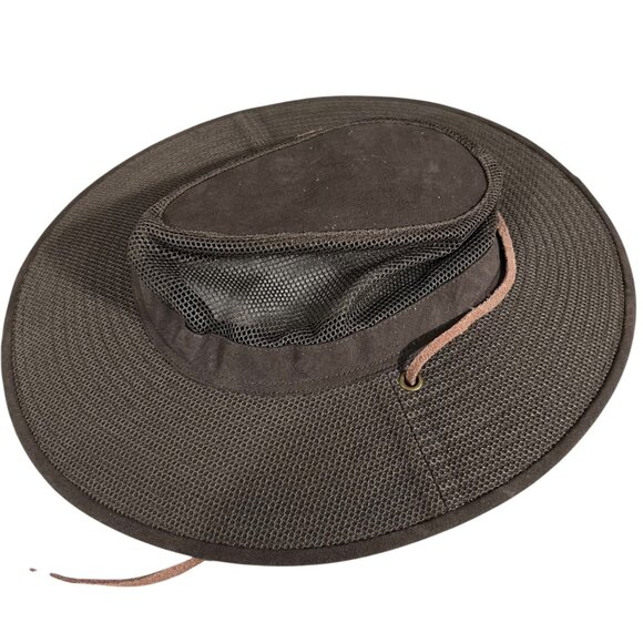 Duluth Trading Company Mesh Crusher Hat With Wide Brim &‎ Adjustable Chin Cord - Picture 3 of 4